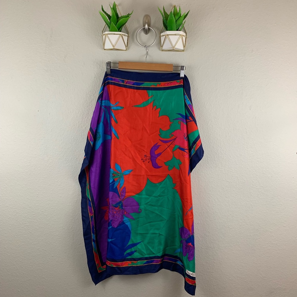 SUNKYUNG SA Floral print SCARF 35X35